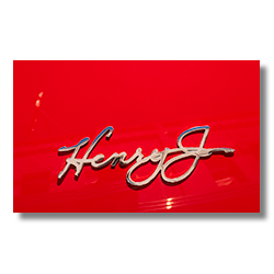 The Henry J badge on a show car at a Kingman autoshow