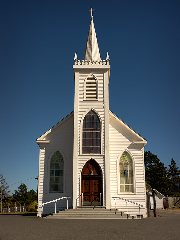 St. Teresa of Avila Church in Bodega, California, iconic landmark photographed by Ansel Adams