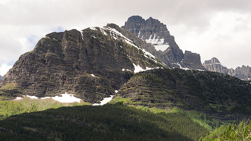 Little Chief Mountain dominates the horizon south of Goint to the Sun Road.