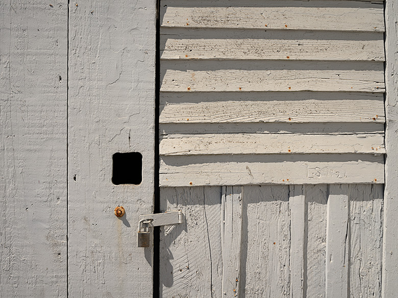 Door Detail with Padlock at Pierce Point Ranch, Point Reyes