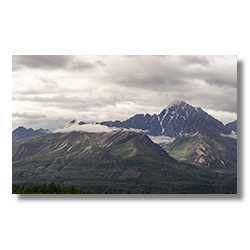 Mount Seargent Robinson as see from Alaska Highway 1 near Palmer, Alaska