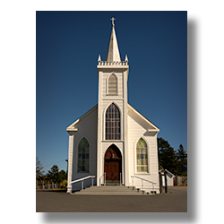 St. Teresa of Avila Church in Bodega, California, iconic landmark photographed by Ansel Adams