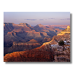Sunset at Mather Point along the south rim of the Grand Canyon.