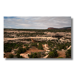View of Owachomo Bridge from the canyon rim in Natural Bridges National Monument